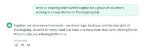 Screenshot of a social media caption generated by Quillbot's free caption generator