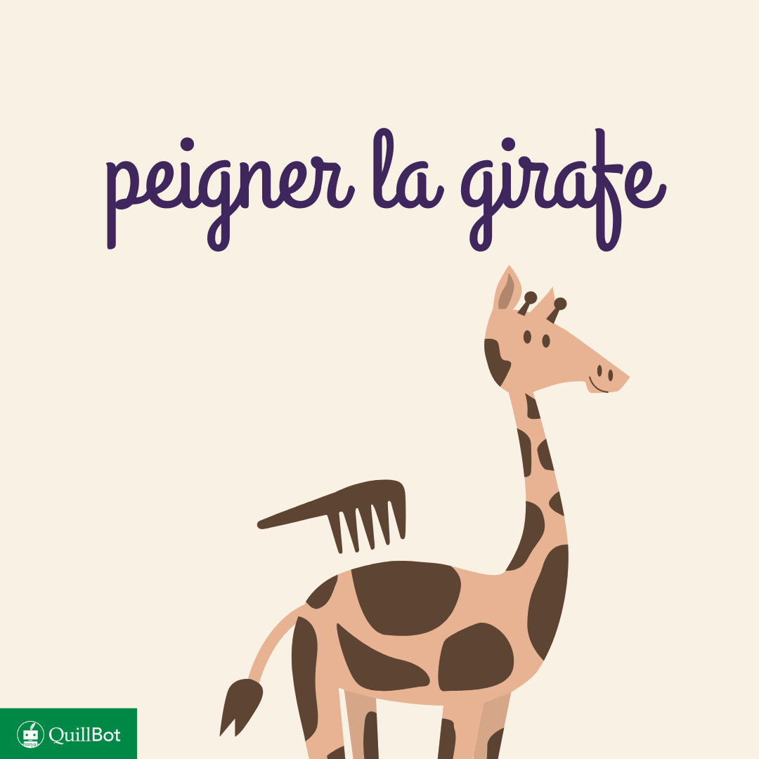 peigner la girafe def