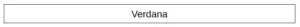 Verdana typeface