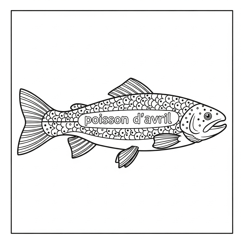 coloriage poisson d'avril ecole a decouper