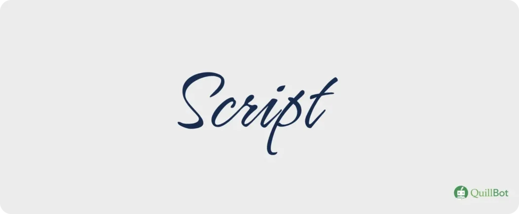 Ejemplo de tipografía script.