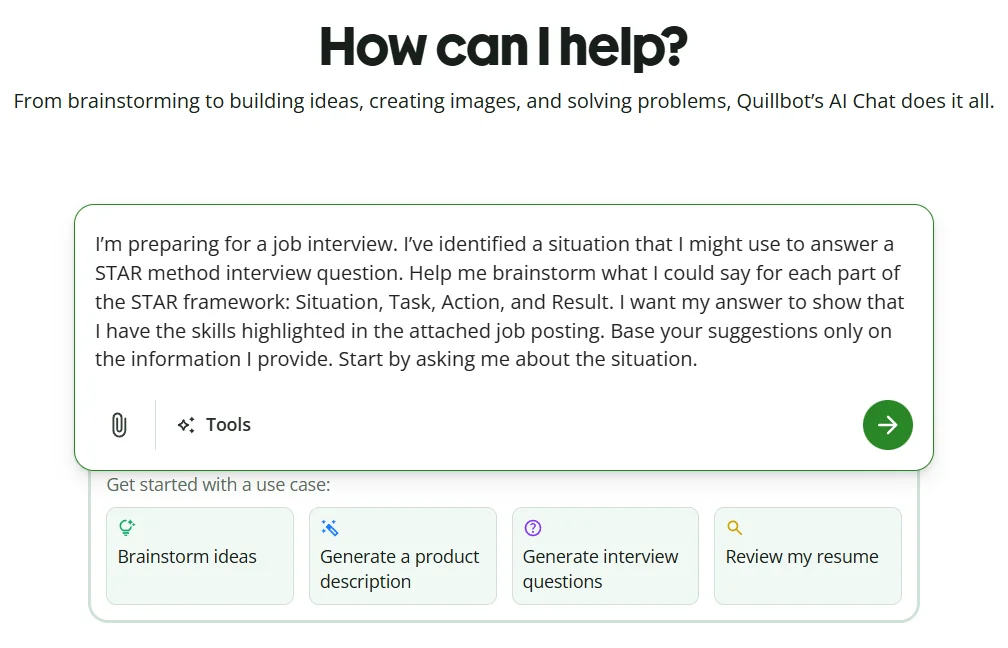 STAR method interview question practice AI prompt