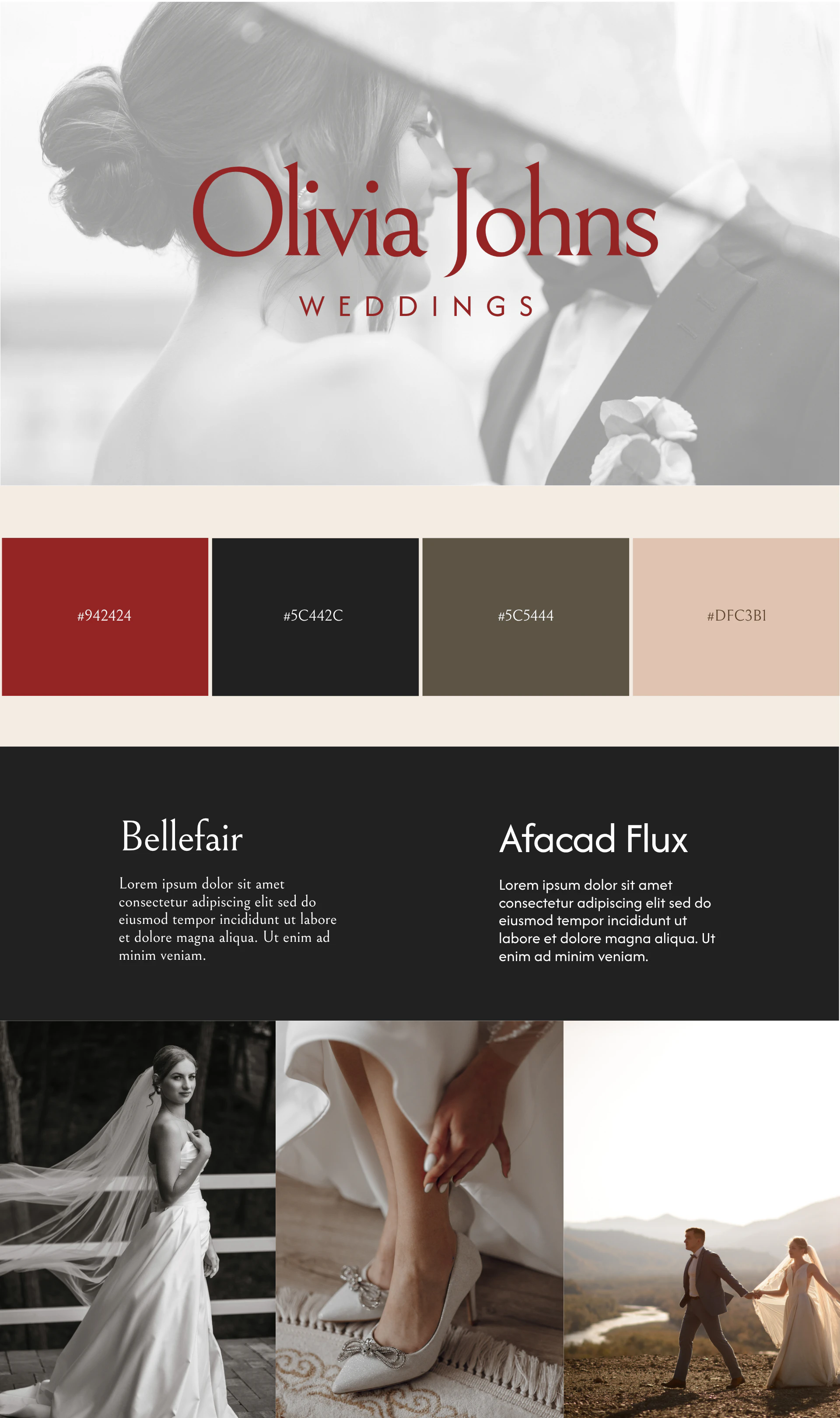 Wedding Photography Studio Brand Board